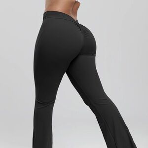 Black flare pants